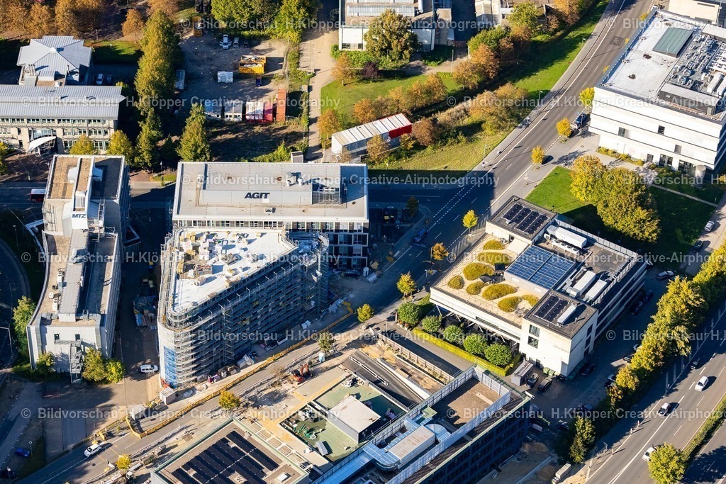 Lufbilder Aachen-6224 | Baustelle zum Neubau " „AGIT Center for Advanced Technology ACAT” auf dem Campus Melaten " an der Forckenbeckstraße, Worringerweg in Aachen i - Realisiert mit Pictrs.com