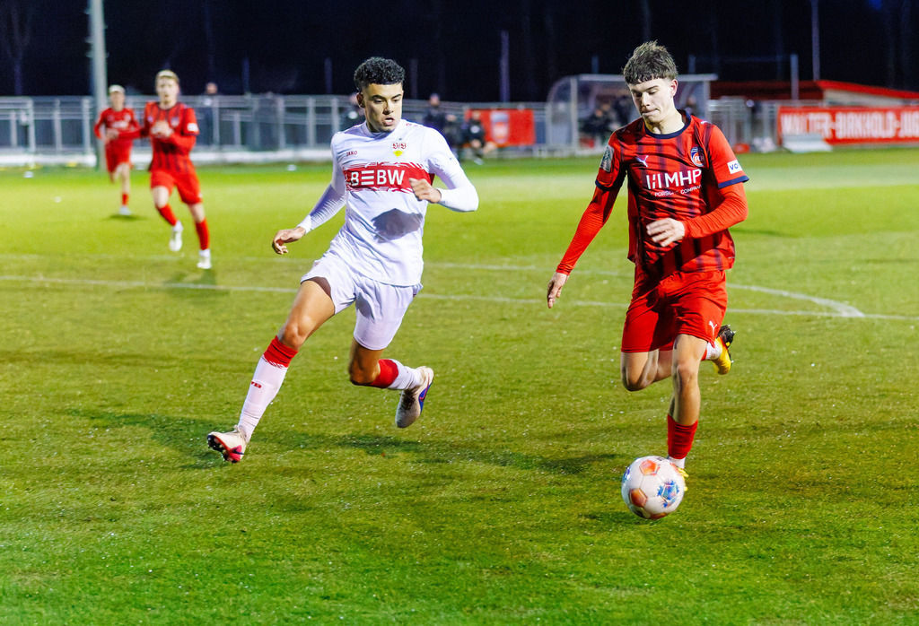 FCHVFB_260325_3-30 | 1.FC Heidenheim 1846 vs. VfB Stuttgart, Fußball, A-Junioren, Verbandspokal, 2025/2026, 25.03.2026 in Heidenheim, Rasenplatz, Walter-Birkhold-Jugendstadion(Foto: Michael Bulling) - Realisiert mit Pictrs.com