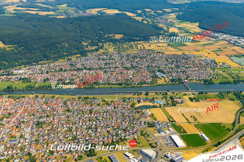 Das Luftbild zeigt : Großwallstadt Kleinwallstadt - Die Luftaufnahme wurde 2023 vom UL-Flugzeug aus erstellt ( keine Drohne ) - Hochauflösende Luftaufnahme - Für grossformatige Ausdrucke geeignet. Die Geschenkidee !Mit Lizenz und Bildrechte bestellbar