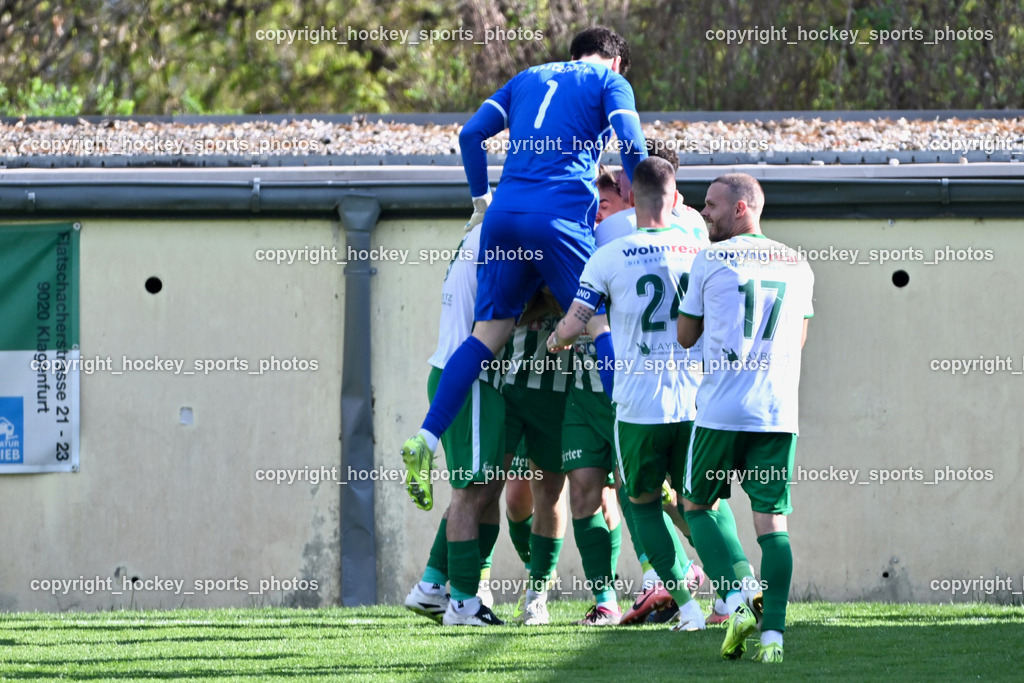 SV Donau Klagenfurt vs. SAK | Jubel SV Donau, #17 Dejan Lazarevic SV Donau,  #24 Zoran Vukovic SV Donau,  #1 David Armin Holzer SV Donau,  SV Donau Klagenfurt vs. SAK, SV Donau Klagenfurt vs. SAK am 11.04.2026 in Klagenfurt (Sportplat Donau ), Austria, (Photo by Bernd Stefan)
