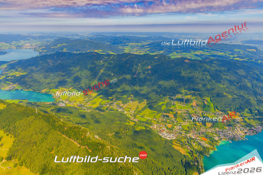 Schöne Luftaufnahme als Geschenk in Unterach am Attersee Sankt Gilgen - Die Luftbildaufnahme wurde 2025 vom UL-Flugzeug heraus erstellt ( keine Drohne ) - Hochauflösende Luftaufnahme -Nicht vergleichbar mit Google Maps oder Satelittenbilder- Die Geschenkidee !Mit Lizenz und Bildrechte bestellbar