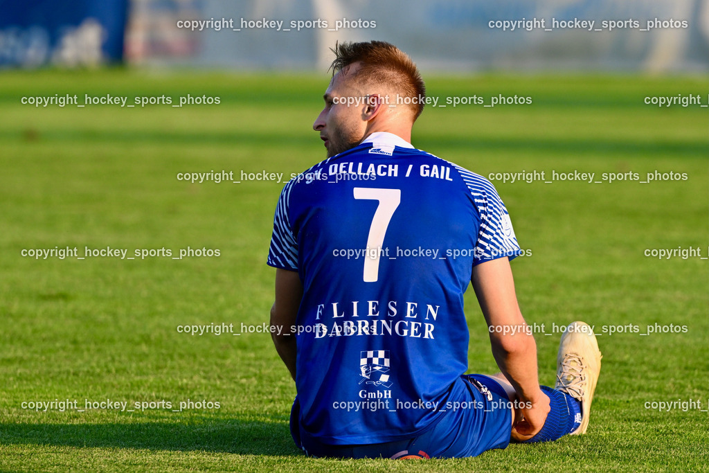 SAK vs. SV Dellach Gail | #7 Benedikt Kaltenhofer SV Dellach Gail, SAK vs. SV Dellach Gail, SAK vs. SV Dellach Gail am 14.08.2025 in Klagenfurt (Sportpark Welzenegg), Austria, (Photo by Bernd Stefan)
