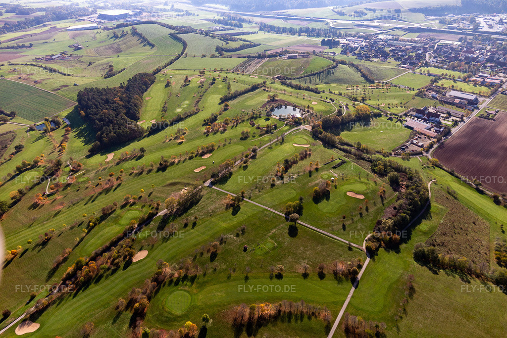 Luftbild: Golfclub Steigerwald e. V in Geiselwind im Bundesland Bayern in Deutschland. Foto: IMG_119567.jpg vom 26.10.2019 durch Werner Riehm/FLY-FOTO.de