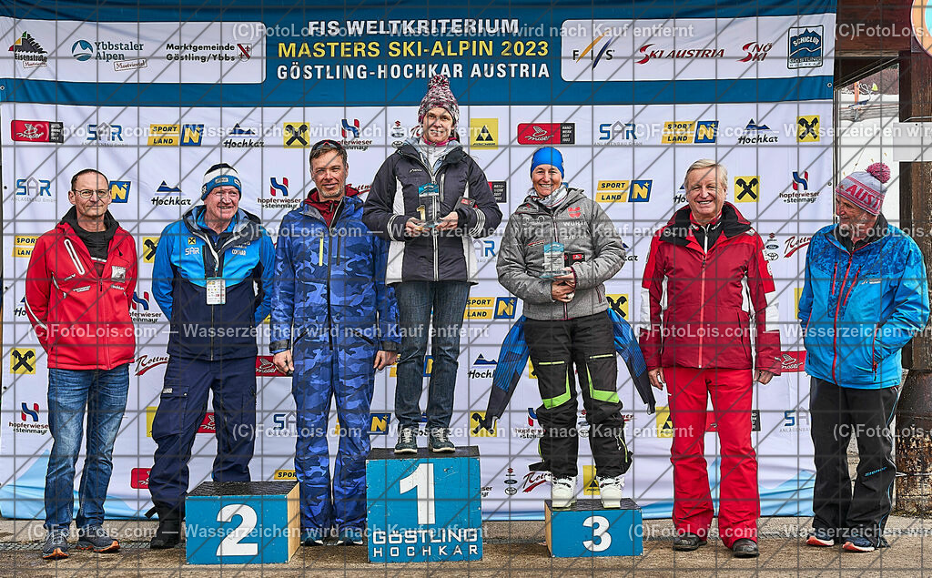 ALP1402_FMC-GS_Kat-C_Siegerehrung | (C)FotoLois.com, Alois Spandl, FIS Masters Cup Ski Alpin 2023 Hochkar, GiantSlalom-Kategorie A-B-C, Fr 24. März 2023.