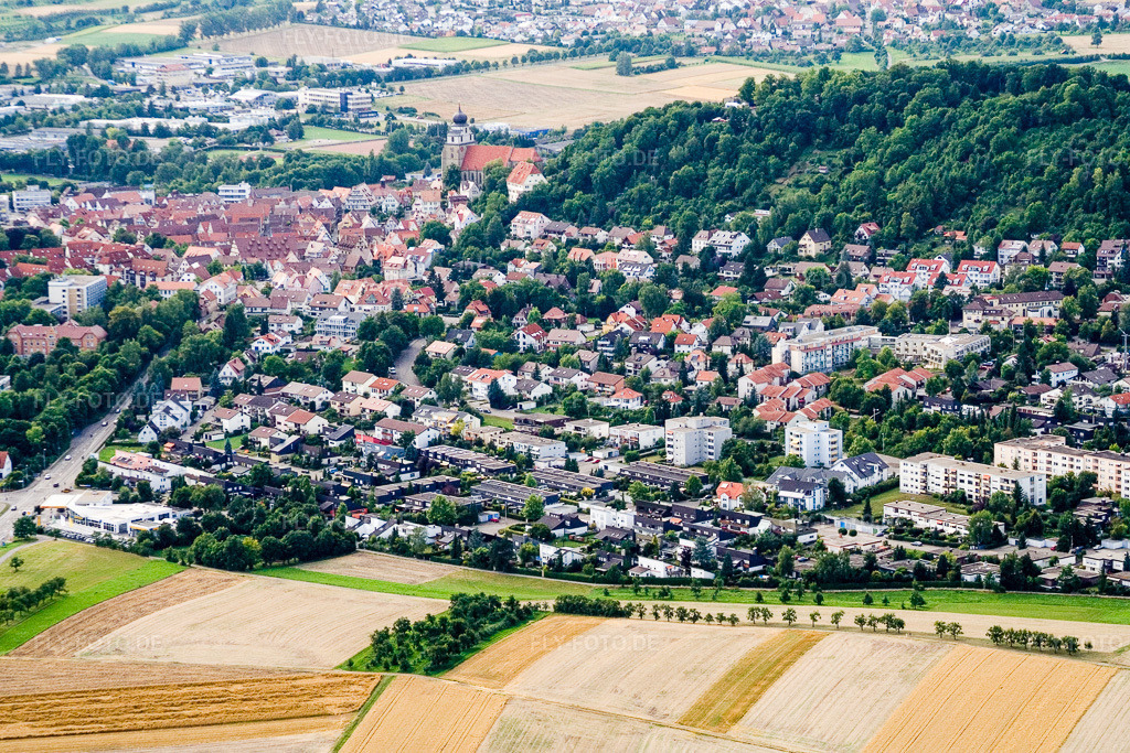 Luftbild: Ortsansicht von Süden in Herrenberg im Bundesland Baden-Württemberg in Deutschland. Foto: IMG_12257.jpg vom 02.08.2008 durch Werner Riehm/FLY-FOTO.de