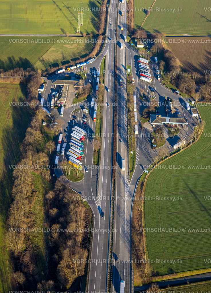 Soest230206124 | Luftbild, Autobahn Raststätte Soester Börde, Müllingsen, Soest, Soester Börde, Nordrhein-Westfalen, Deutschland