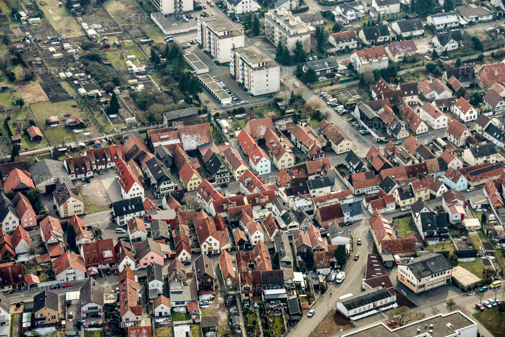 Luftbild: Raiffeisenstr in Kandel im Bundesland Rheinland-Pfalz in Deutschland. Foto: IMG_16893.jpg vom 15.02.2009 durch Werner Riehm/FLY-FOTO.de