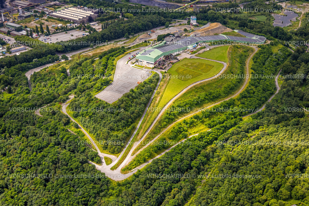 Bottrop240701103 | Luftbild, Skihalle alpincenter auf der Halde Prosperstraße, Bauhügel, Welheim, Bottrop, Ruhrgebiet, Nordrhein-Westfalen, Deutschland