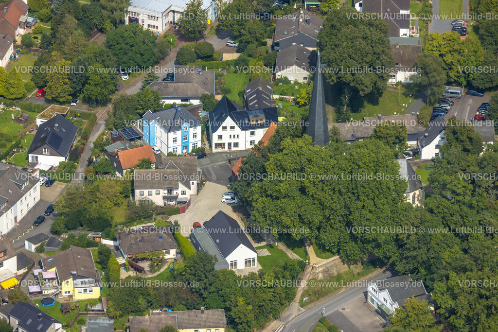 Froendenberg230901496 | Luftbild, Evang. Kirche Dellwig und grüne Bäume, Dellwig, Fröndenberg, Ruhrgebiet, Nordrhein-Westfalen, Deutschland