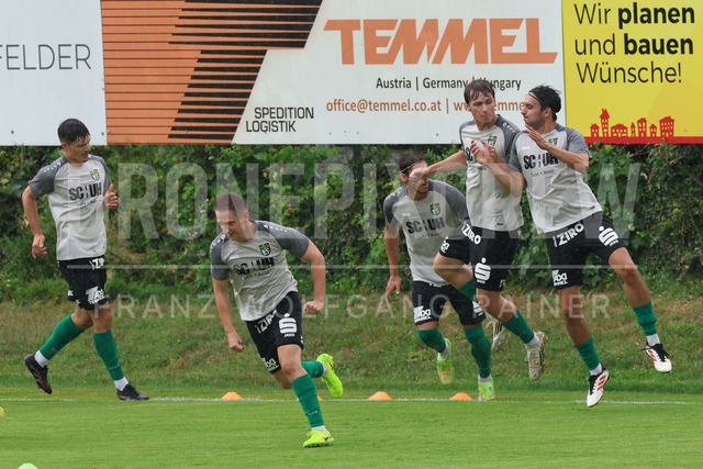 Friendly Match: SC Weiz vs TSV Hartberg in Weiz | Weiz, AUSTRIA, 01.JUL.26 - SOCCER - ADMIRAL Bundesliga, SC Weiz vs TSV Hartberg, test match. The image shows SC Weiz during warm up.