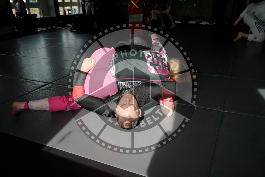 20240413PBB6254 | Fighters compete during the Grapplethon 24hours of rolling for a reason in Hamburg, Germany, on April 13, 2024.