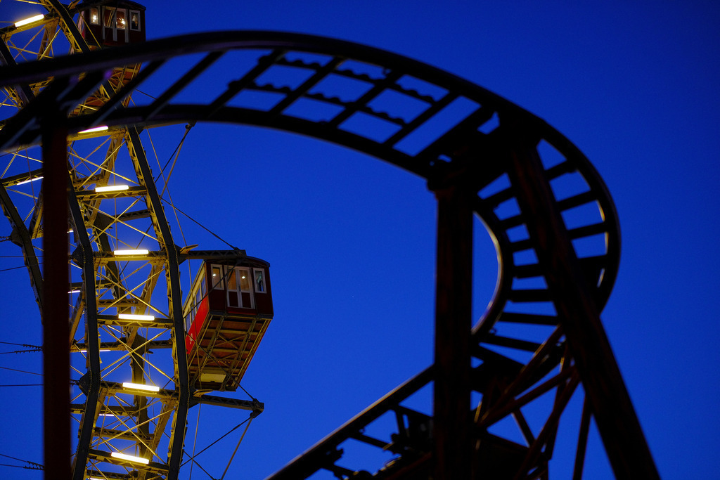 Riesenrad im Abendlicht | Wien, Austria - February 27, 2019: Prater; Riesenrad im Abendlicht. - Realisiert mit Pictrs.com