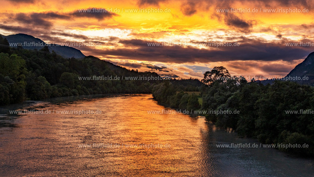 Sonnenuntergang bei Spittal (Panorama) | Landschaftsfoto aus Österreich / Sonnenuntergang