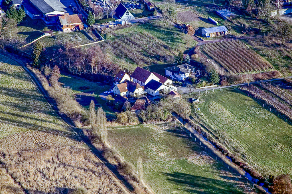 Luftbild: Windener Mühle in Winden im Bundesland Rheinland-Pfalz in Deutschland. Foto: IMG_9302.jpg vom 09.02.2008 durch Werner Riehm/FLY-FOTO.de