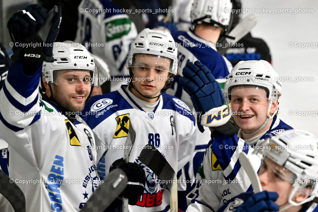 ESC SPARKASSE STEINDORF vs. UECR Huben  | #86 Gruber Marco UECR EISBÄREN HUBEN, #13 Wibmer Flavio UECR EISBÄREN HUBEN, #91 Gasser Sandro UECR EISBÄREN HUBEN, ESC SPARKASSE STEINDORF vs. UECR Huben , ESC SPARKASSE STEINDORF vs. UECR Huben  am 06.02.2026 in Steindorf (Ossiachersee Halle), Austria, (Photo by Bernd Stefan)