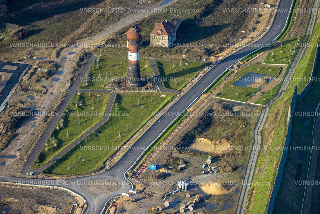 Duisburg230100271 | Luftbild, Wasserturm am ehemaligen Rangierbahnhof, Wedau, Duisburg, Ruhrgebiet, Nordrhein-Westfalen, Deutschland