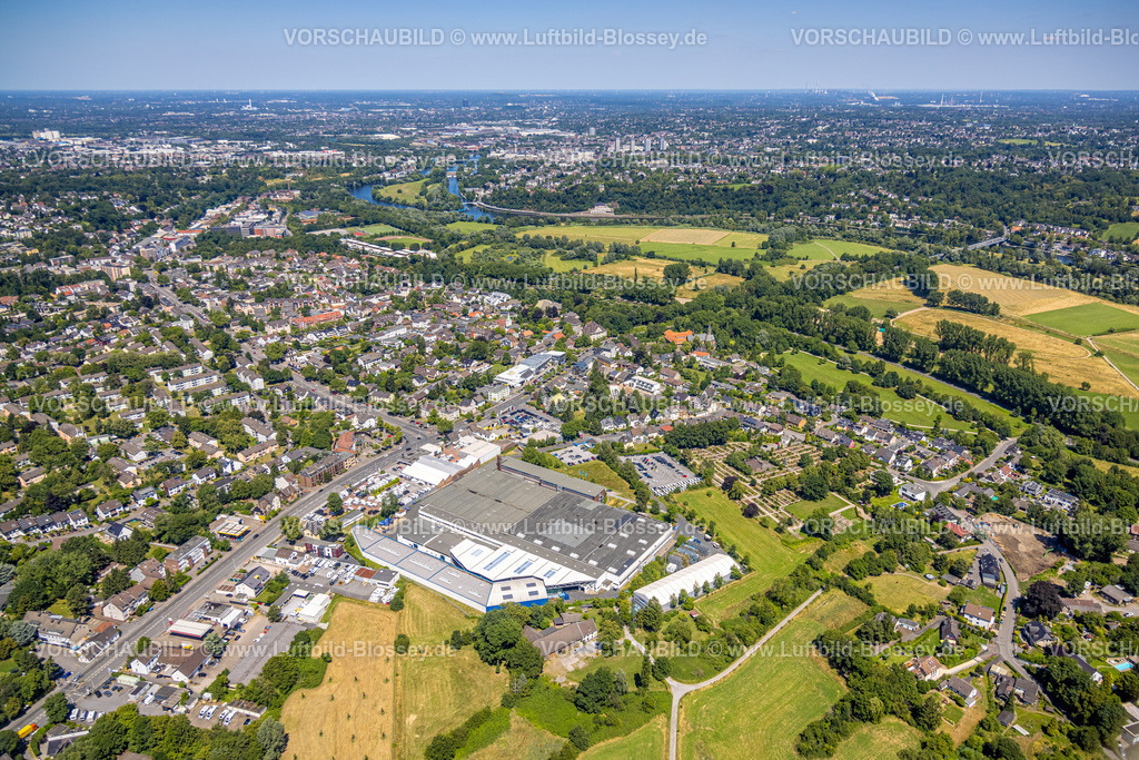 Muelheim230704381 | Luftbild, ThyssenKrupp Presta und Gewerbegebiet an der Kölner Straße, Saarn, Mülheim an der Ruhr, Ruhrgebiet, Nordrhein-Westfalen, Deutschland