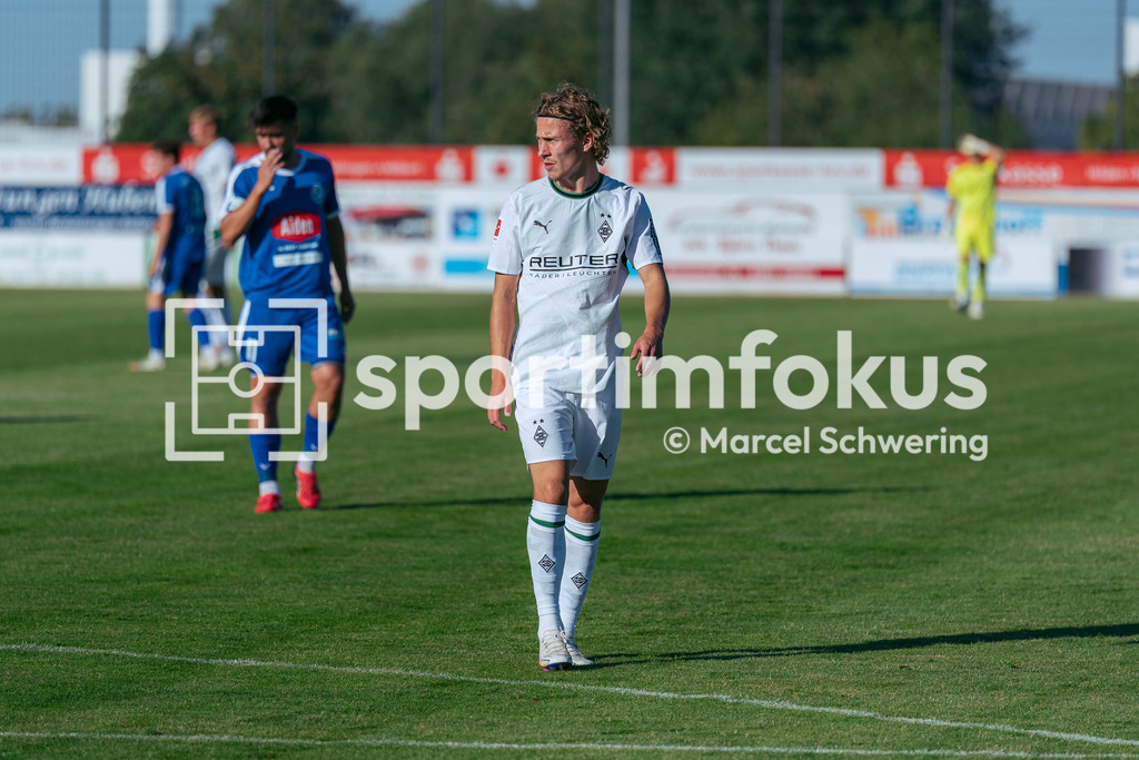 SSVg Velbert 02 – Borussia Mönchengladbach | Hugo Bolin (Borussia Mönchengladbach). Testspiel zwischen der SSVg Velbert 02 und Borussia Mönchengladbach in Velbert, 12.08.2026. Endstand: 0:8. sportimfokus / Marcel Schwering - Realisiert mit Pictrs.com