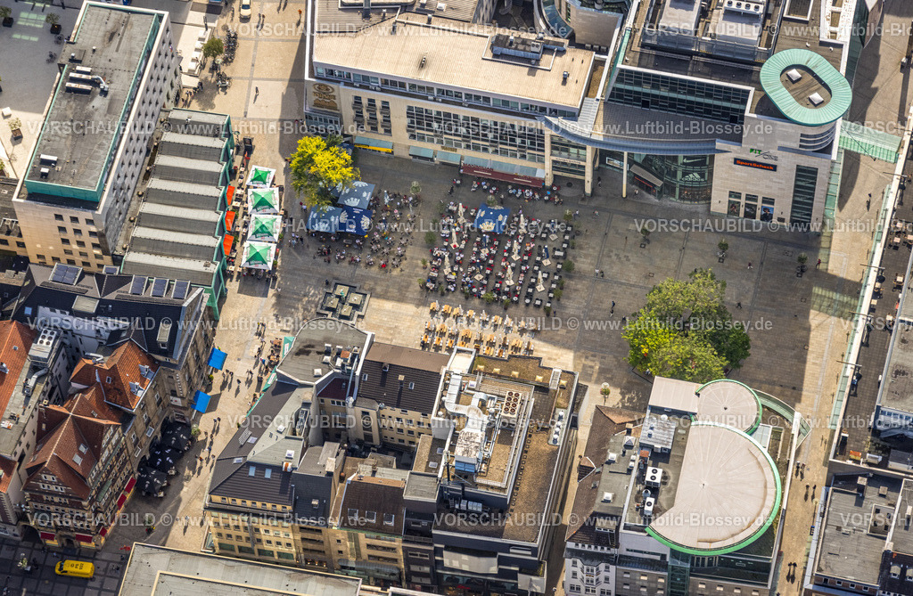 Dortmund231000847 | Luftbild, Alter Markt mit Außengastronomie, City, Dortmund, Ruhrgebiet, Nordrhein-Westfalen, Deutschland
