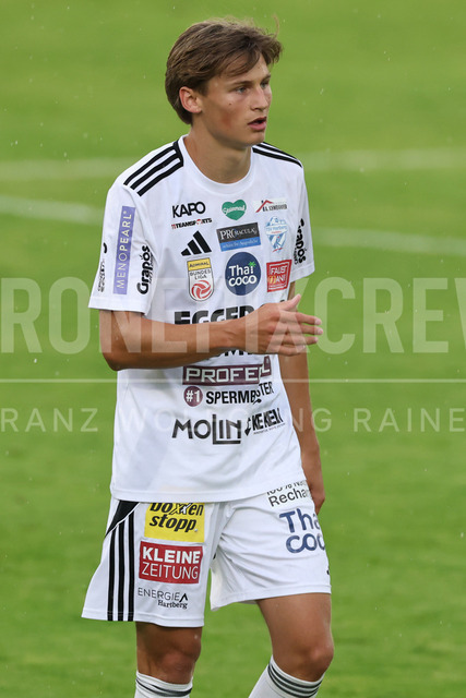 Friendly Match: SC Weiz vs TSV Hartberg in Weiz | Weiz, AUSTRIA, 01.JUL.26 - SOCCER - ADMIRAL Bundesliga, SC Weiz vs TSV Hartberg, test match. The image shows Magnus Dolpiaz (Hartberg).