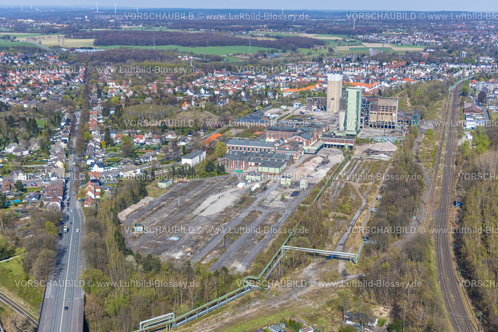 Gelsenkirchen220403005 | Luftbild, Rückbau der Zeche Westerholt, ehemaliges DSK Bergwerk Lippe, Westerholt, Herten, Ruhrgebiet, Nordrhein-Westfalen, Deutschland