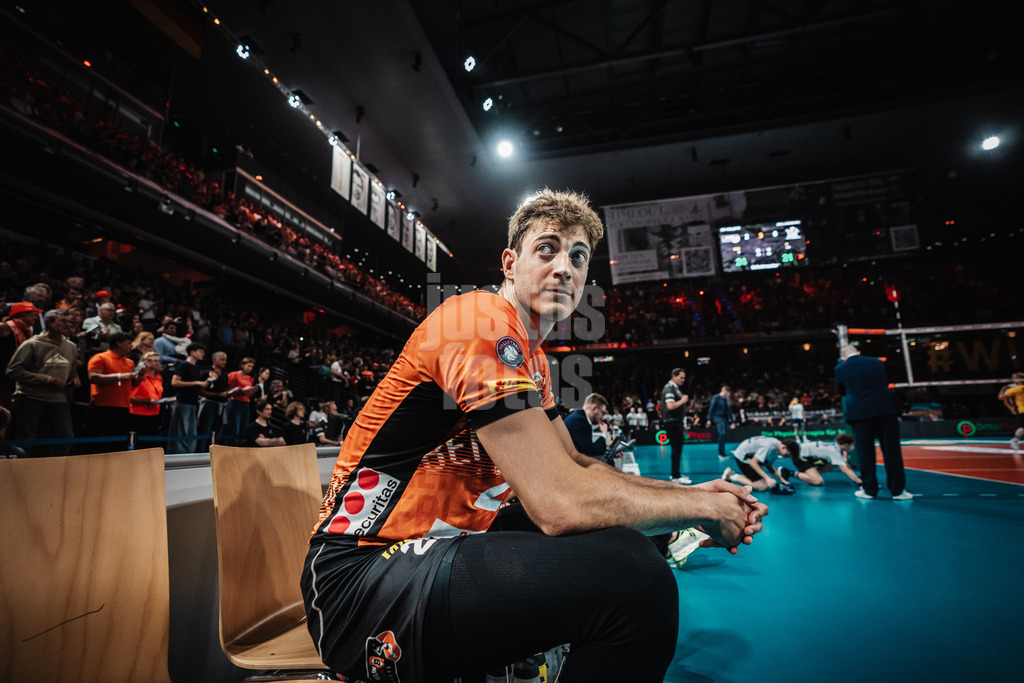 Volleyball | Herren | Saison 2024/2025 | 1. Volleyball Bundesliga Männer | Finale | BERLIN RECYCLING Volleys vs. SVG Lüneburg | 03.05.2025 | Tobias Krick (#21, Berlin Recycling Volleys)