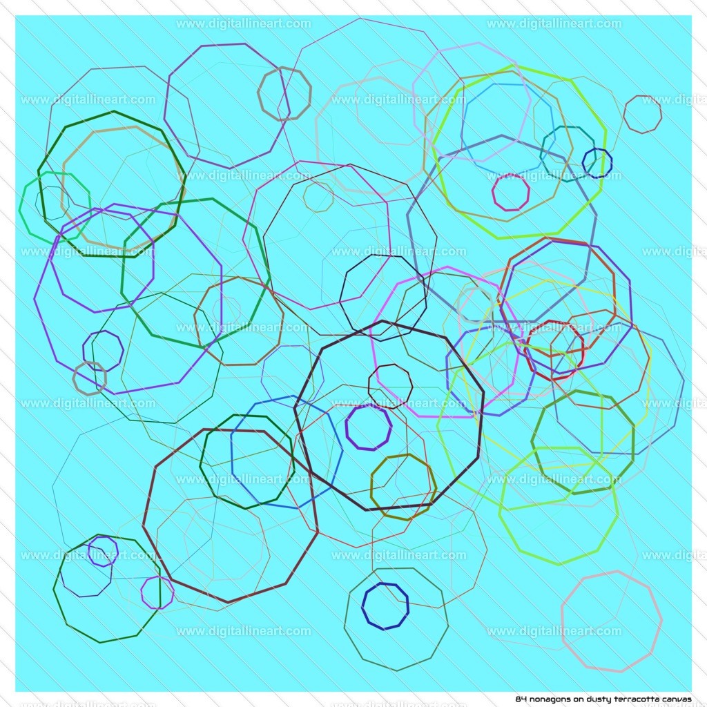 84-nonagons-dusty-terracotta-canvas | digitallineart - Realisiert mit Pictrs.com