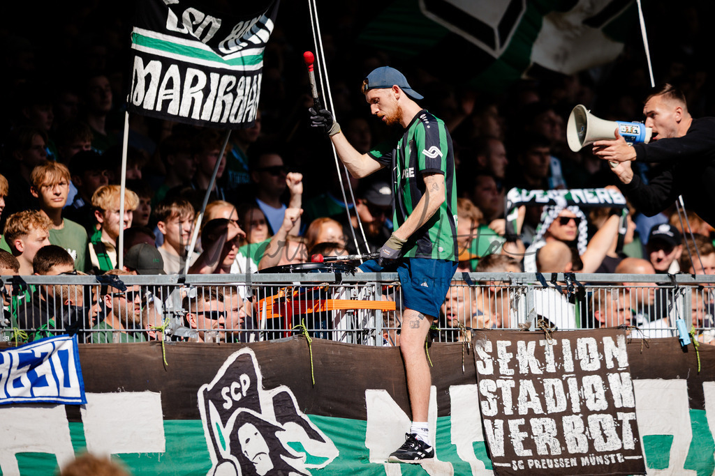 2. Bundesliga, Saison 2025/26, 5. Spieltag : SC Preußen Münster - Fortuna Düsseldorf | Münster, 14.09.2025: 2. Bundesliga, 5. Spieltag, SC Preußen Münster gegen Fortuna Düsseldorf im LVM-Preußenstadion in Münster. Foto: sportfotografie.ms | Markus Paletta - Realisiert mit Pictrs.com