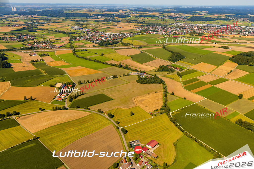 Schöne Luftaufnahme als Geschenk in Nusslacher Hof Burgau - Die Luftbildaufnahme wurde 2025 vom UL-Flugzeug heraus erstellt ( keine Drohne ) - Hochauflösende Luftaufnahme -Nicht vergleichbar mit Google Maps oder Satelittenbilder- Die Geschenkidee !Mit Lizenz und Bildrechte bestellbar