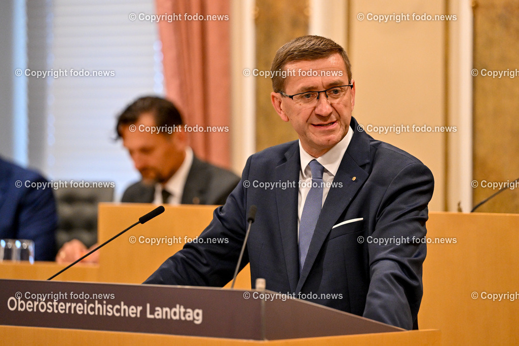 Landhaus Linz_ Promenade_ Landtagssitzung_ 13.06.2024-21 | 13.04.2024, Landhaus Linz AUT, Promenade, Landtagssitzung, im Bild LR Markus Achleitner (VP)