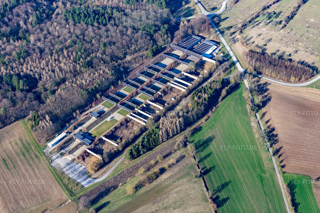 Luftbild: Standortschießanlage Bruchsal im Ortsteil Obergrombach in Bruchsal im Bundesland Baden-Württemberg in Deutschland. Foto: IMG_097268.jpg vom 10.03.2017 durch Werner Riehm/FLY-FOTO.de