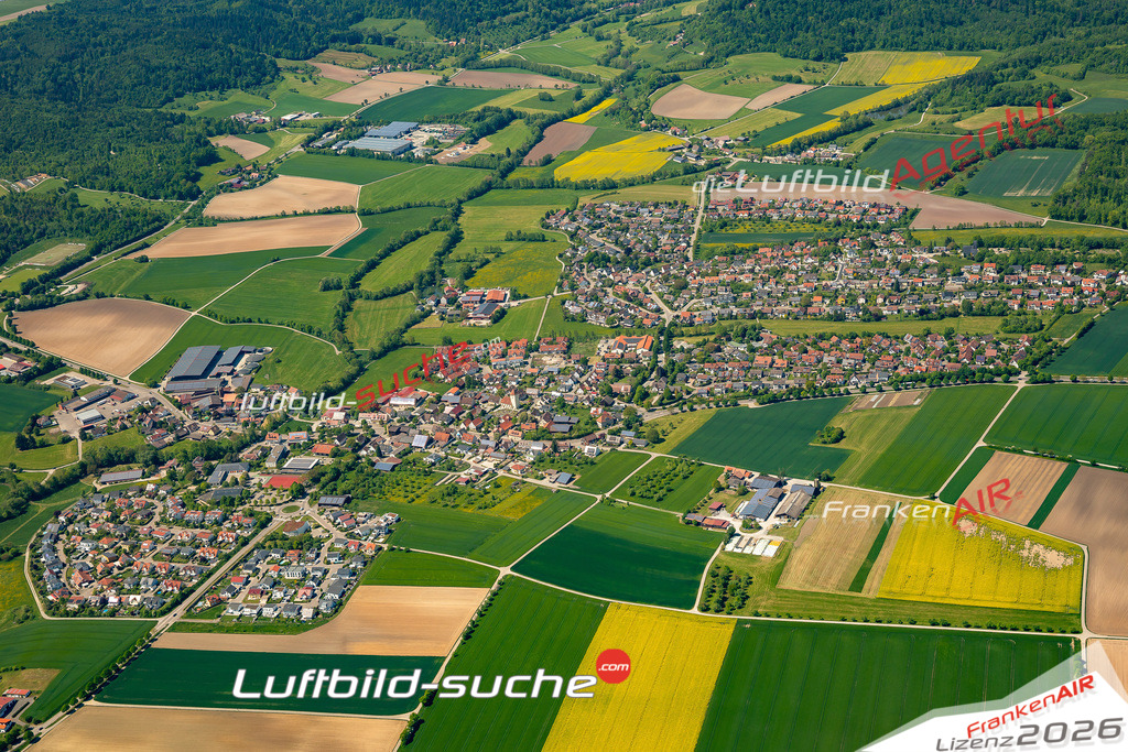 Luftaufnahme von Michelfeld - Die Luftaufnahme wurde 2025 vom UL-Flugzeug heraus erstellt ( keine Drohne ) - Hochauflösende Luftaufnahme - für professionelle Ausdrucke geeignet. Die Geschenkidee !Mit Lizenz und Bildrechte bestellbar
