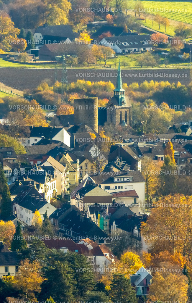Wetter251104317 | Luftbild, Burg Wetter, historische Sehenswürdigkeit, Evang.-Ref. Kirchengemeinde Wetter-Freiheit, herbstliche Bäume, Wetter, Ruhrgebiet, Nordrhein-Westfalen, Deutschland