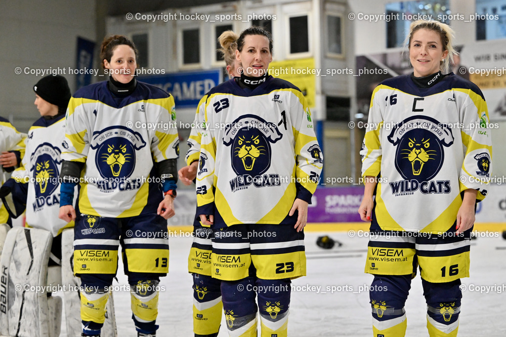 WILDCATS PATERNION & Lady Hawks Siegerehrung-Meisterfeier | #16 Anton Sandra WILDCATS PATERNION, #23 Stuppnig Iris WILDCATS PATERNION, #13 Stromberger Nicole WILDCATS PATERNION, WILDCATS PATERNION &amp; Lady Hawks Siegerehrung-Meisterfeier, WILDCATS PATERNION &amp; Lady Hawks Siegerehrung-Meisterfeier am 12.03.2025 in Steindorf (Ossiachersee Halle), Austria, (Photo by Bernd Stefan)