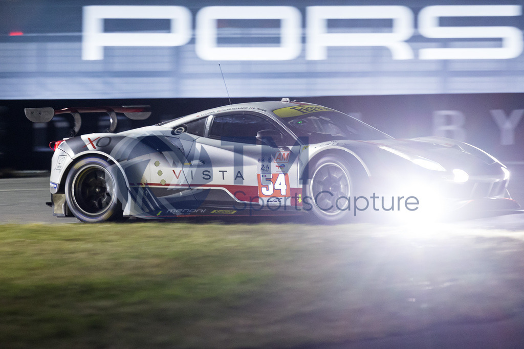 Trainproduction-20230607-2032 | LE MANS,FRANCE,07.Jun.23 - MOTORSPORTS - WEC, FIA World Endurance Championships, 24 Hours of Le Mans, Circuit de la Sarthe, free practice 1. Image shows Thomas Flohr (SUI), Francesco Castallacci (ITA) and David Rigon (ITA/ AF Corse). Photo: Trainproduction / Matthias Trinkl