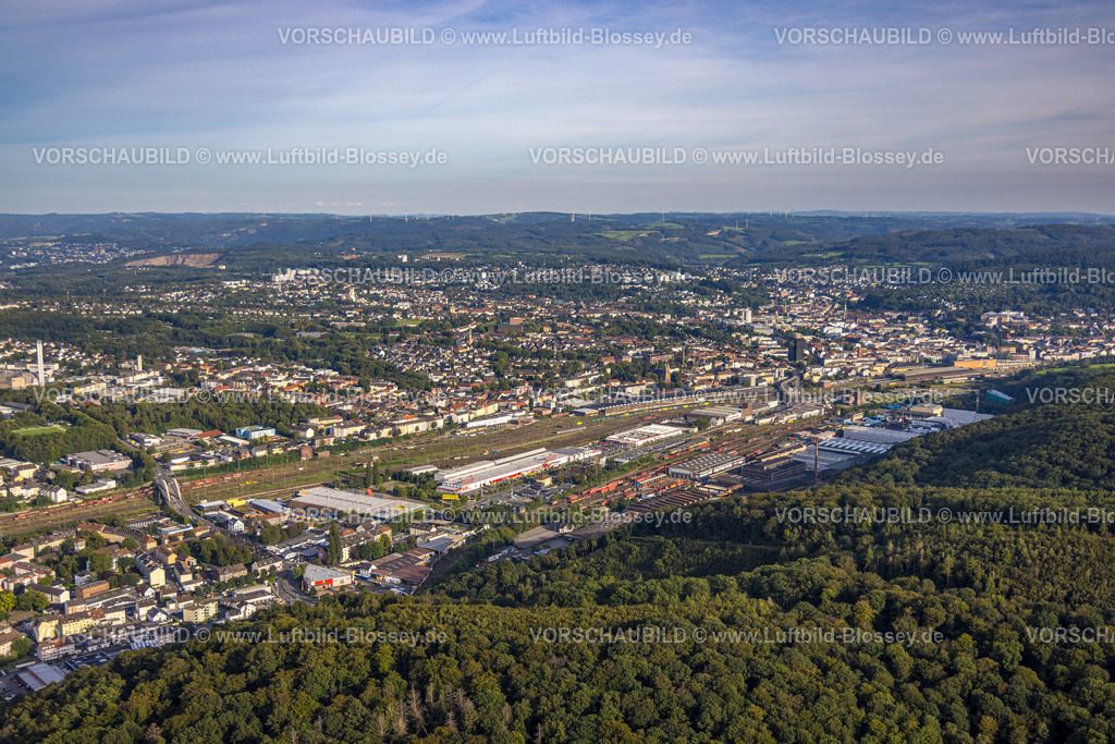 Hagen230903688 | Luftbild, Gewerbegebiet Eckeseyer Straße, Blick nach Hohenlimburg Richtung Norden mit Fernsicht, Altenhagen, Hagen, Ruhrgebiet, Nordrhein-Westfalen, Deutschland