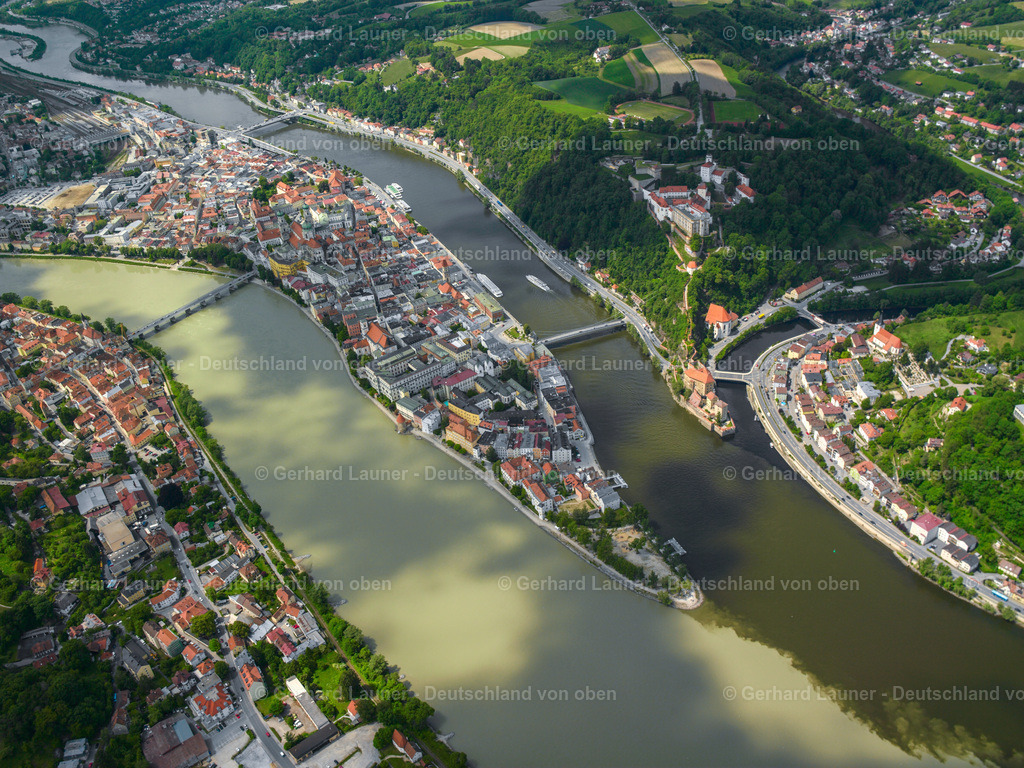 9300314 | Donau, Inn und Ilz  bei Passau