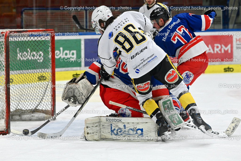 Carinthian Team vs. HC Köttern 12.2.2024 | #40 Zitterer Andre Albert, #86 Walluschnig Marco-Andrej, #77 Rainer Niklas
