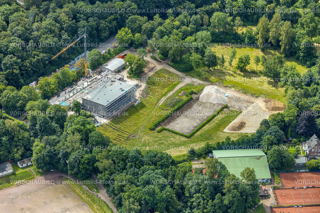Bochum240700937 | Luftbild, Baustelle WasserWelten Bochum - Hallenfreibad Linden, Dahlhausen, Bochum, Ruhrgebiet, Nordrhein-Westfalen, Deutschland