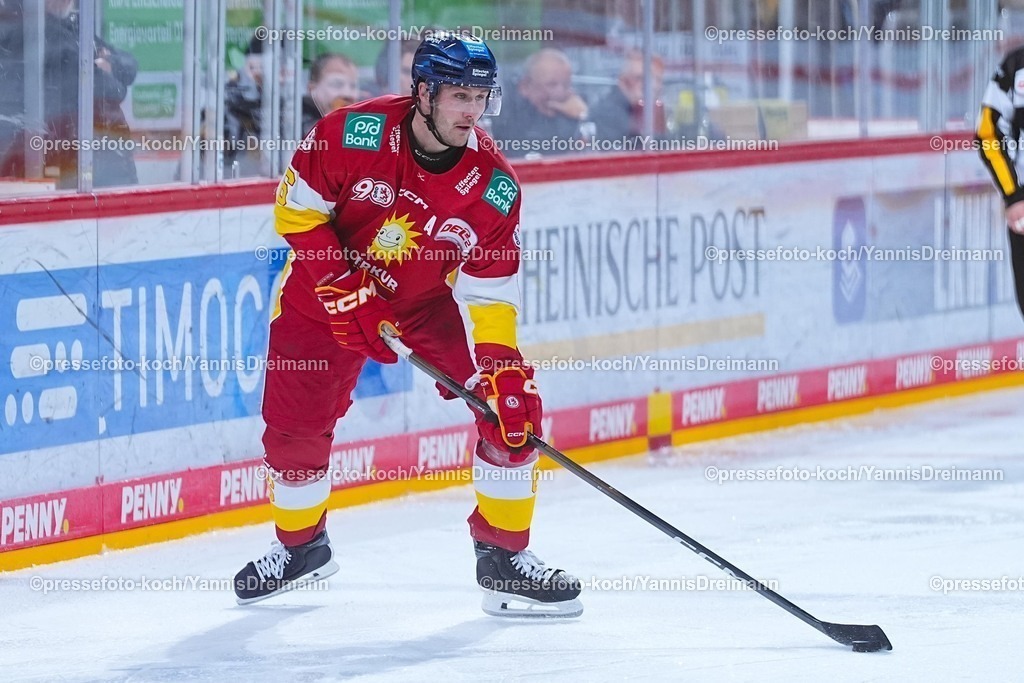 xYDRx19102501088 | 19.10.2025, xydrx, Eishockey, DEL2, Düsseldorfer EG - EV Landshut, PSD Bank Dome Düsseldorf: Kevin Maginot (Düsseldorfer EG #6)