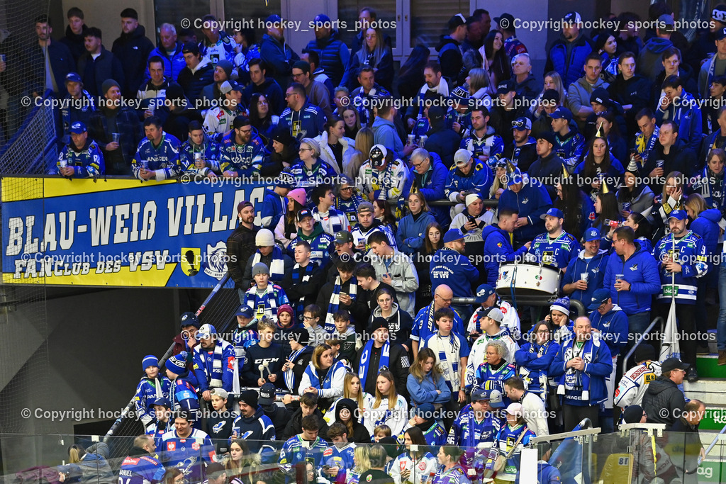 EC IDM WÄRMEPUMPEN VSV vs. EC KAC | EC VSV Fans, EC IDM WÄRMEPUMPEN VSV vs. EC KAC, EC IDM WÄRMEPUMPEN VSV vs. EC KAC am 02.02.2025 in Villach (Stadthalle Villach), Austria, (Photo by Bernd Stefan)