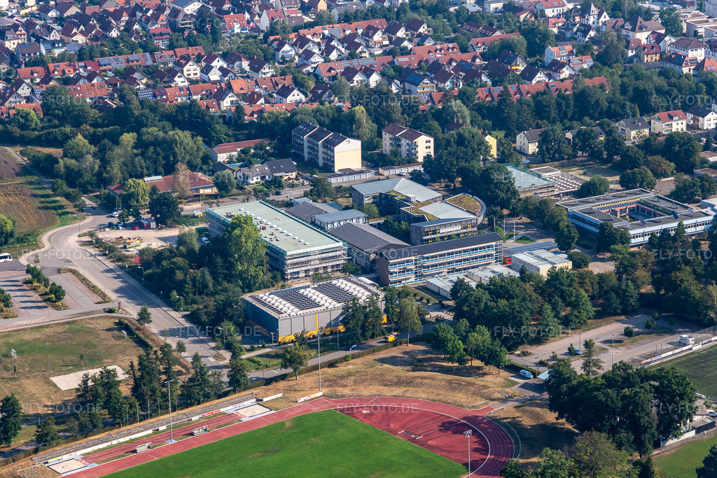 Luftbild: IGS mit Neubau in Kandel im Bundesland Rheinland-Pfalz in Deutschland. Foto: IMG_122239.jpg vom 11.08.2020 durch Werner Riehm/FLY-FOTO.de