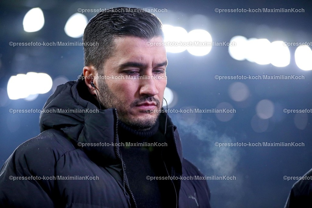 BVB10012502181 | 10.01.2025, Fußball, Borussia Dortmund - Bayer 04 Leverkusen, 1. Fußball Bundesliga, 16. Spieltag, Signal Iduna Park, Saison 2024 2025: Trainer Nuri Sahin (Cheftrainer BVB)DFB regulations prohibit any use of photographs as image sequences and or quasi-video.