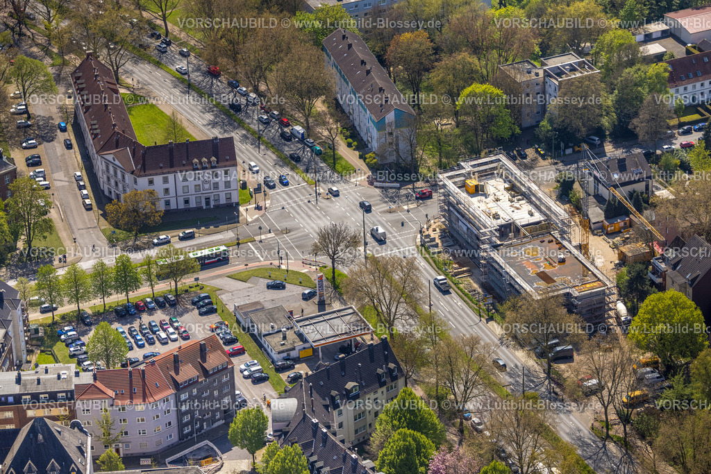 Herne230403058Ost | Luftbild, Kreuzung Westring und Behrenstraße, Gebäude Baustelle, bft Tankstelle, Herne-Mitte, Herne, Ruhrgebiet, Nordrhein-Westfalen, Deutschland