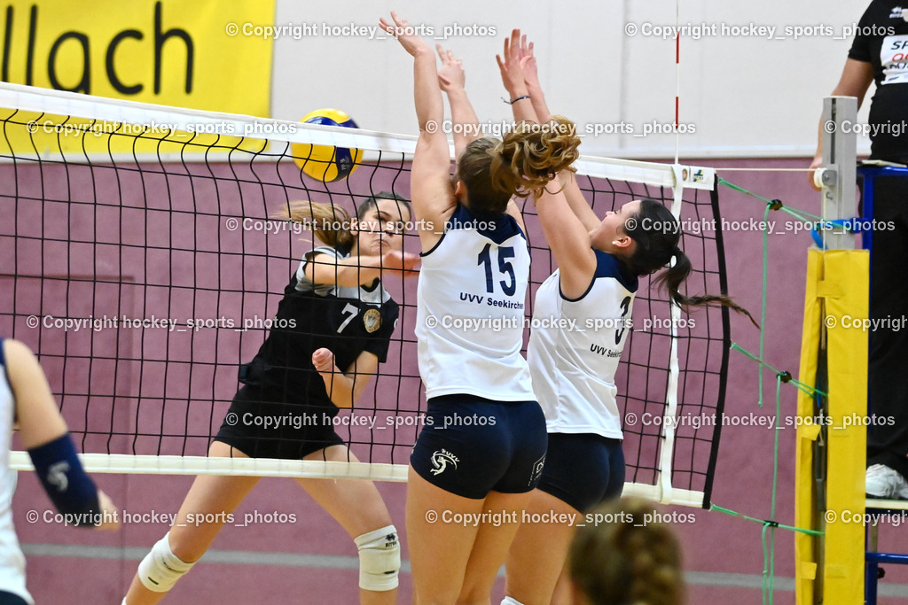 ASKÖ Volley Eagles vs. UVV Seekirchen 10.12.2022 | #7 FANIC Nada, #15 HINTZSCHE Jessica, #3 DEISL Sophia Katharina