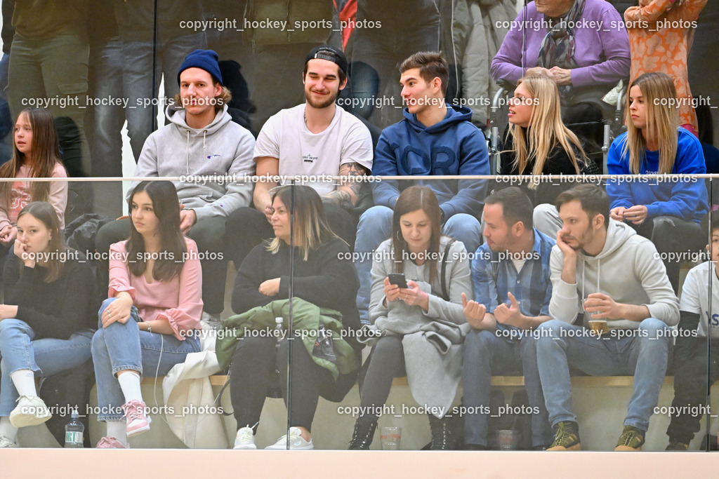 VSV Unihockey vs. KAC Floorball 4.2.2023 | VSV Unihockey Fans, Lindner Philipp, Rebernig Maximilian, Maxa Felix