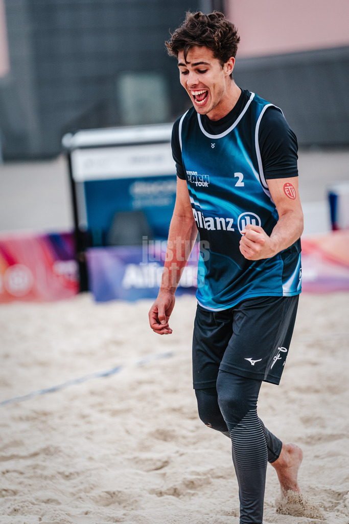 Beachvolleyball | Männer | German Beach Tour 2024 | Tourstop Bremen | 08.06.2024 | Lui Wüst freut sich