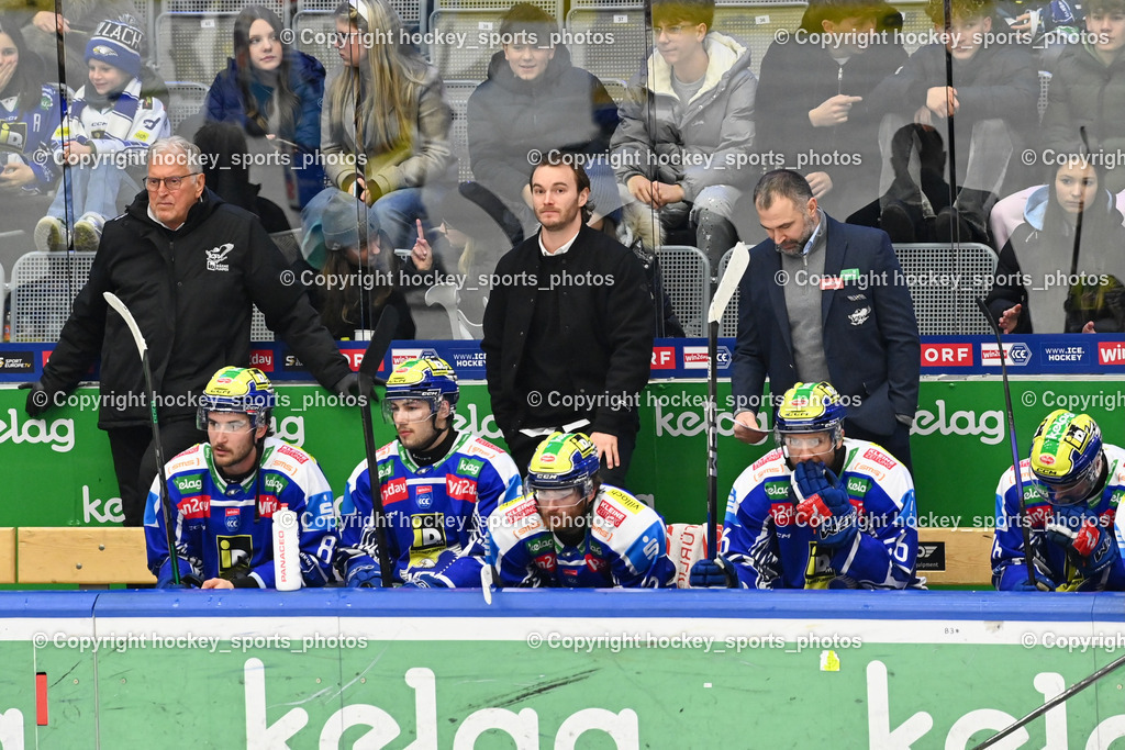 EC IDM Wärmepumpen VSV vs. Steinbach Black Wings Linz | Pierre Allard Headcoach EC VSV, #9 Alexander Rauchenwald EC VSV, EC IDM Wärmepumpen VSV vs. Steinbach Black Wings Linz, EC IDM Wärmepumpen VSV vs. Steinbach Black Wings Linz am 23.01.2026 in Villach (Stadthalle Villach), Austria, (Photo by Bernd Stefan)