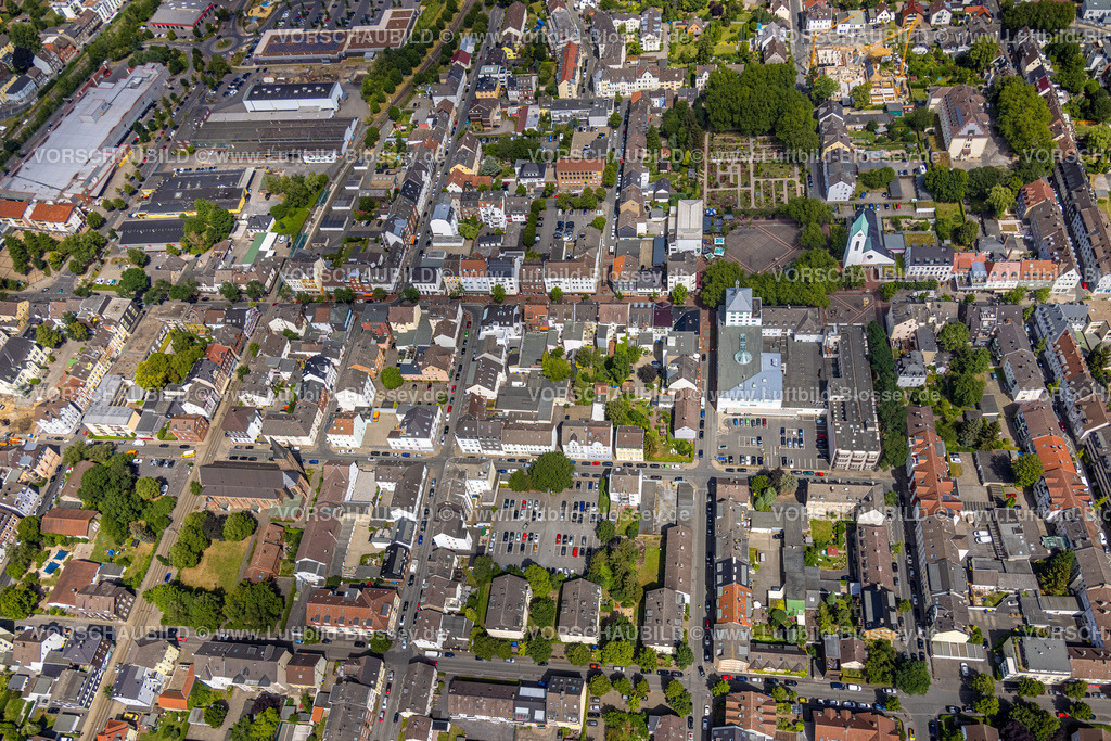 Dortmund220705537 | Luftbild, Evang. Kirche am Markt, Ansicht Stadtteil Hombruch, Dortmund, Ruhrgebiet, Nordrhein-Westfalen, Deutschland