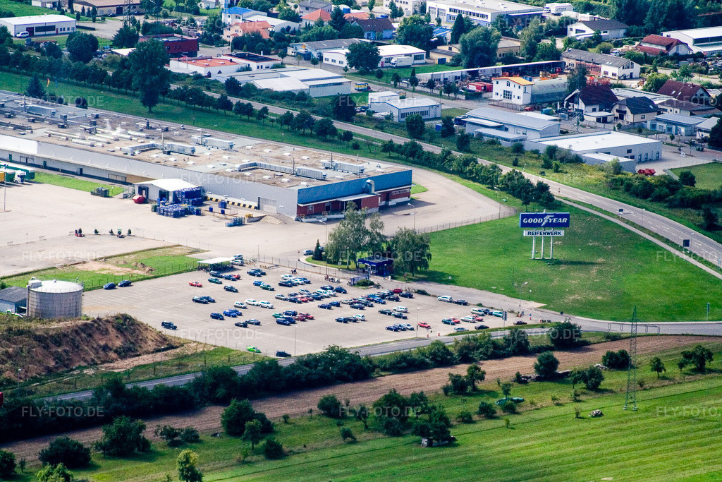 Luftbild: Good Year in Philippsburg im Bundesland Baden-Württemberg in Deutschland. Foto: IMG_12746.jpg vom 24.08.2008 durch Werner Riehm/FLY-FOTO.de